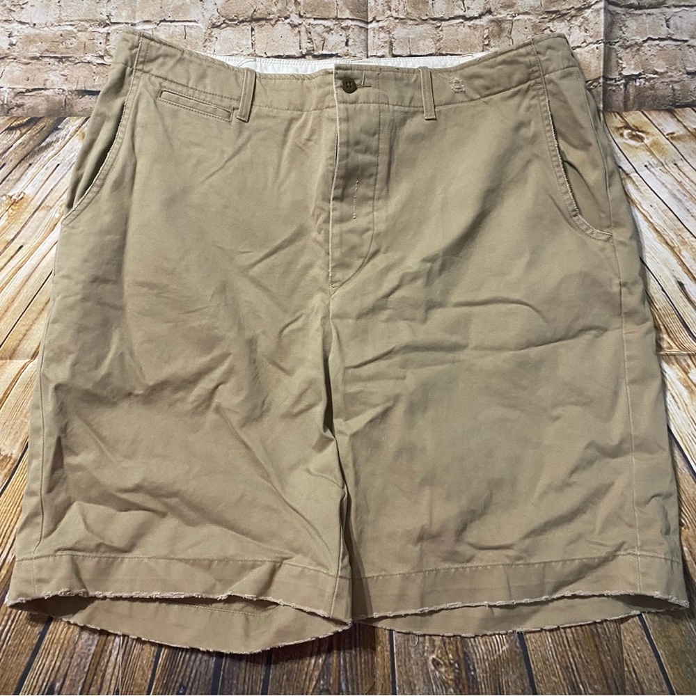 Polo Ralph Lauren Tan Khaki Button Fly Chino Shorts